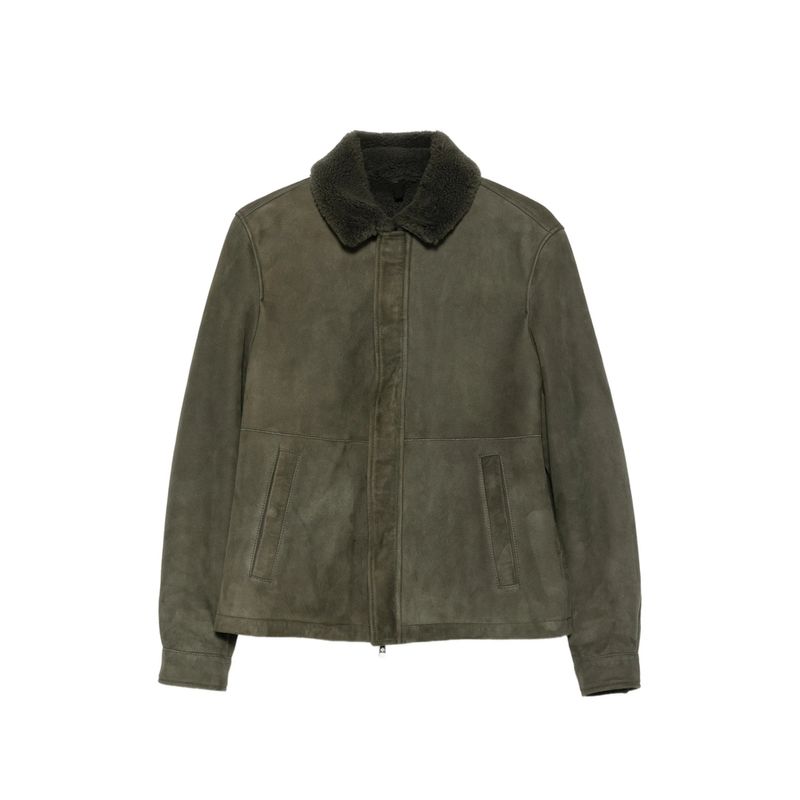 Tagliatore Green Jackets  Leather Jackets Men
